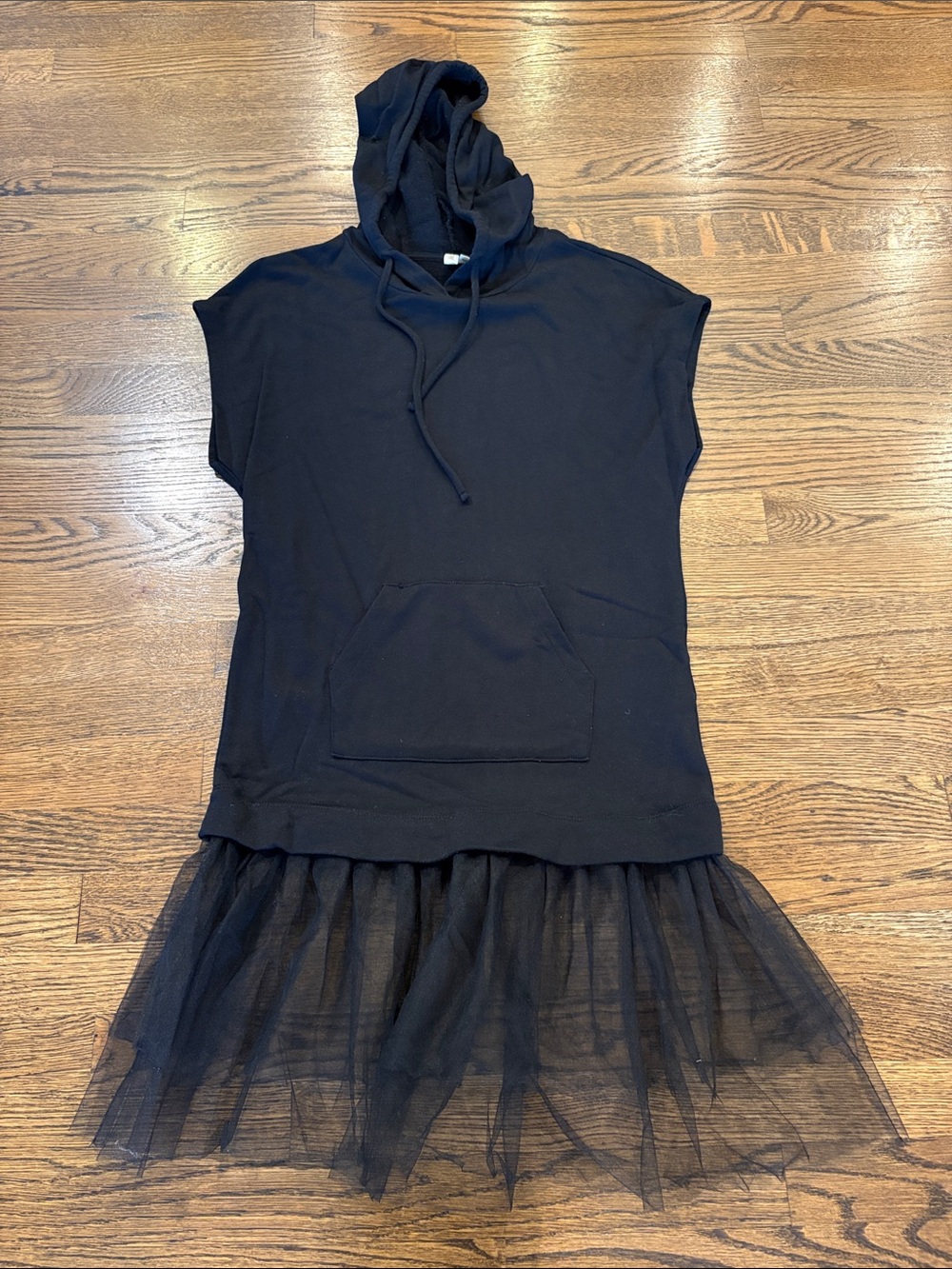 Anthropologie Pilcro Hoodie Tulle fringed Dress, XXS